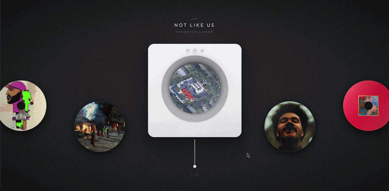 Discō Carousel — spinning album artwork carousel